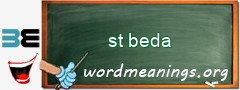 WordMeaning blackboard for st beda